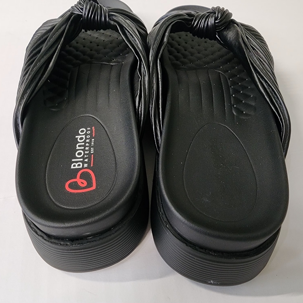 Blondo Carina Black Knotted Women Sandals Size 8.5M New Without Tag - Picture 4 of 10